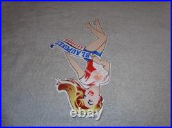 Vintage Blaupunkt Auto Car Radio Woman 11 3/4 Porcelain Metal Gasoline Oil Sign