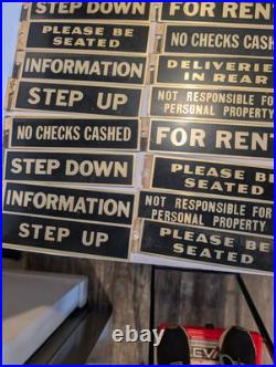 Vintage Brass Door Plaque Sign Lot Of 52