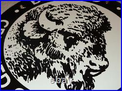 Vintage Buffalo Crushed Stone Corporation 10 Porcelain Metal Gasoline Oil Sign