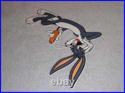 Vintage Bugs Bunny With Carrot Porcelain Metal Cartoon Tv Show Looney Tunes Sign