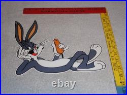 Vintage Bugs Bunny With Carrot Porcelain Metal Cartoon Tv Show Looney Tunes Sign