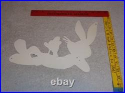 Vintage Bugs Bunny With Carrot Porcelain Metal Cartoon Tv Show Looney Tunes Sign