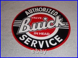 Vintage Buick Valve In Head Authorized Service Porcelain Metal Gasoline Oil Sign