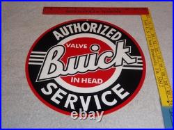 Vintage Buick Valve In Head Authorized Service Porcelain Metal Gasoline Oil Sign
