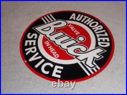 Vintage Buick Valve In Head Authorized Service Porcelain Metal Gasoline Oil Sign