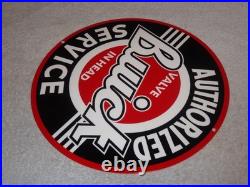 Vintage Buick Valve In Head Authorized Service Porcelain Metal Gasoline Oil Sign