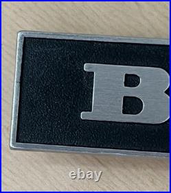 Vintage Burroughs Corporation Metal Emblem Sign Badge Lot Mainframe Computer 2pc
