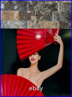 Vintage CAMPARI Woman with Red Fans Heavy Metal Sign24x16 (60x40 cm)