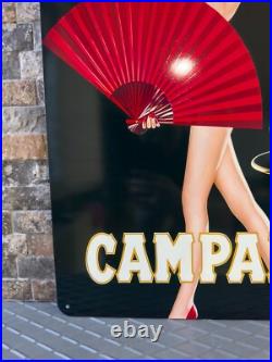 Vintage CAMPARI Woman with Red Fans Heavy Metal Sign24x16 (60x40 cm)