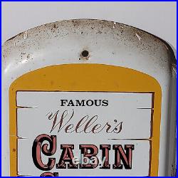 Vintage Cabin Still Kentucky Bourbon Metal Advertising Thermometer Bar Sign