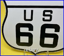 Vintage California Us Route 66 Porcelain Metal Highway Sign Gas Oil Road Shield