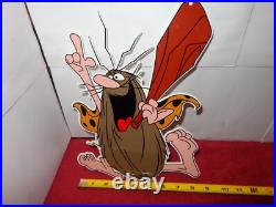 Vintage Captain Caveman & The Teen Angels Cavey Cartoon Metal Gasoline Oil Sign