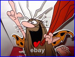 Vintage Captain Caveman & The Teen Angels Cavey Cartoon Metal Gasoline Oil Sign