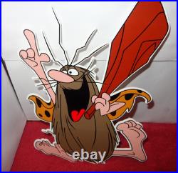 Vintage Captain Caveman & The Teen Angels Cavey Cartoon Metal Gasoline Oil Sign