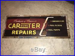 Vintage Carburetor Repairs Metal Sign