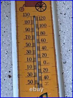 Vintage Carlo Peruzzi Ice Cream Metal Sign Thermometer Advertising 38x8 USA
