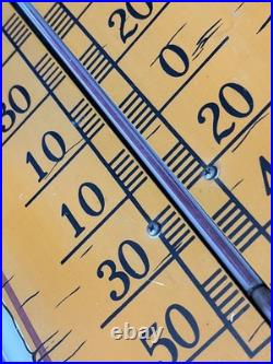 Vintage Carlo Peruzzi Ice Cream Metal Sign Thermometer Advertising 38x8 USA