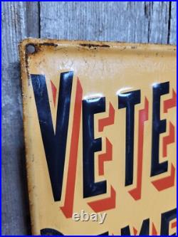 Vintage Carswell Sign Old Embossed Metal Animal Veterinary Remedies Pet Dog 29