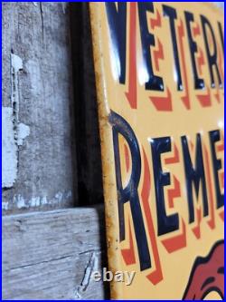 Vintage Carswell Sign Old Embossed Metal Animal Veterinary Remedies Pet Dog 29 Vintage Carswell Sign Old Embossed Metal Animal Veterinary Remedies Pet Dog 29