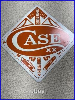 Vintage Case Pocket Knives Advertising Sign Heavy Metal 12 x 12