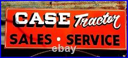 Vintage Case Tractor Sales Service Hand Painted Farm Machinery DEALERSHIP SIGN