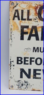 Vintage Casino Gambling Riverboat Rustic Porcelain Enameled Metal Sign