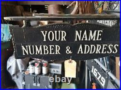 Vintage Cast Aluminum Jumping Buck Address Sign Display