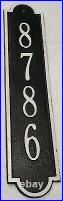 Vintage Cast Iron House Home Plaque Number Signs Lot of 4 Various Color/Size XL