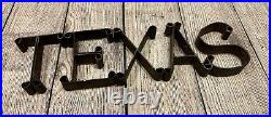 Vintage Cast Iron Texas Hanging Porch Wall Decor Sign Uncommon