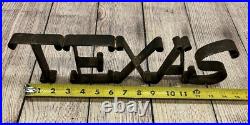 Vintage Cast Iron Texas Hanging Porch Wall Decor Sign Uncommon
