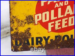 Vintage Cattle Crossing Park And Pollard Feeds Metal Sign