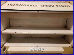 Vintage Champion Spark Plug Metal Cabinet With Keys 1960s Gas oil mancave garage