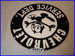 Vintage Chevrolet Service Department Felix The Cat 11 3/4 Porcelain Metal Sign