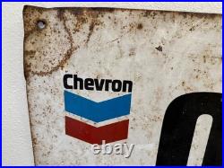Vintage Chevron ORTHO Plant Foods & Protectants Metal Sign Chevron Chemical Co