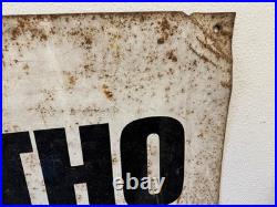 Vintage Chevron ORTHO Plant Foods & Protectants Metal Sign Chevron Chemical Co