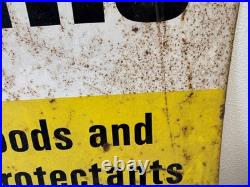 Vintage Chevron ORTHO Plant Foods & Protectants Metal Sign Chevron Chemical Co