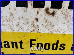 Vintage Chevron ORTHO Plant Foods & Protectants Metal Sign Chevron Chemical Co