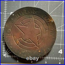 Vintage Chicago Motor Club AAA Metal Star Emblem Sign Badge Auto Gas Oil Adverti
