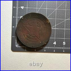 Vintage Chicago Motor Club AAA Metal Star Emblem Sign Badge Auto Gas Oil Adverti