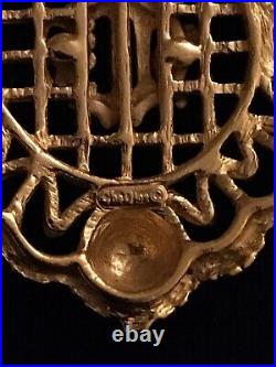 Vintage Christian Dior CD Logo Signed Gold Tone Necklace
