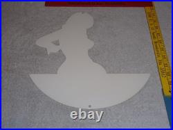 Vintage Chrysler Mopar Full Service Garage Woman 12 Metal Car Gasoline Oil Sign