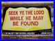 Vintage_Church_Porcelain_Sign_1954_Christian_Seek_The_Lord_Bible_God_Religion_01_dclm