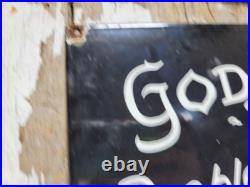 Vintage Church Porcelain Sign God Christian Bible Verse Religion Lords Prayer