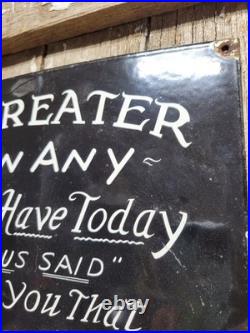 Vintage Church Porcelain Sign God Christian Bible Verse Religion Lords Prayer