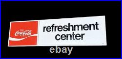 Vintage Coca-Cola Refreshment Center Metal Sign 10x36 Advertising Coke Vintage Coca-Cola Refreshment Center Metal Sign 10x36 Advertising Coke