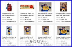 Vintage Coca Cola Stand-up Policeman Slow School Zone 12 Metal Soda Cop Sign