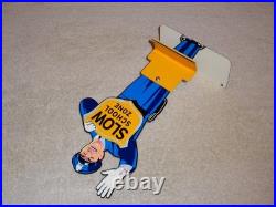 Vintage Coca Cola Stand-up Policeman Slow School Zone 12 Metal Soda Cop Sign