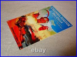 Vintage Columbia Dry Cells Car Battery +devil 12 Satin Metal Gasoline Oil Sign