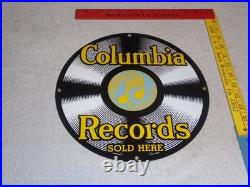 Vintage Columbia Records Grafonola Sold Here! Porcelain Metal Elvis Record Sign