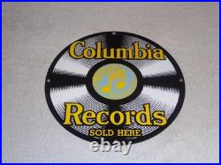Vintage Columbia Records Grafonola Sold Here! Porcelain Metal Elvis Record Sign Vintage Columbia Records Grafonola Sold Here! Porcelain Metal Elvis Record Sign